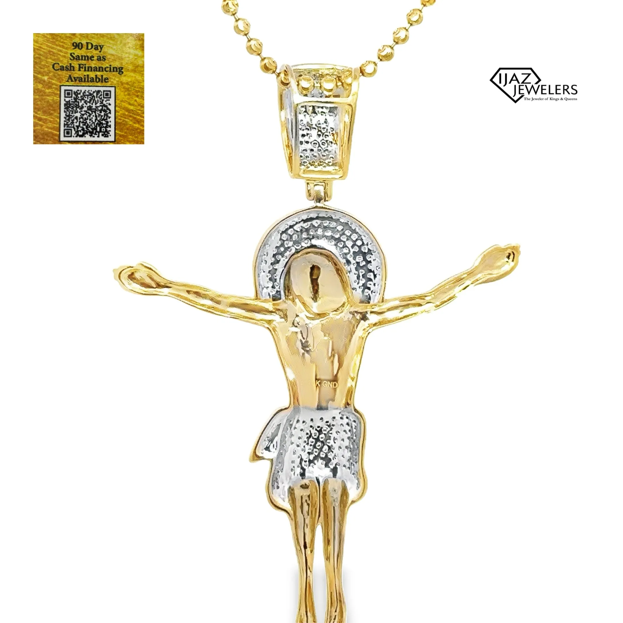 10K Gold 0.50 CTW Diamond Jesus Charm