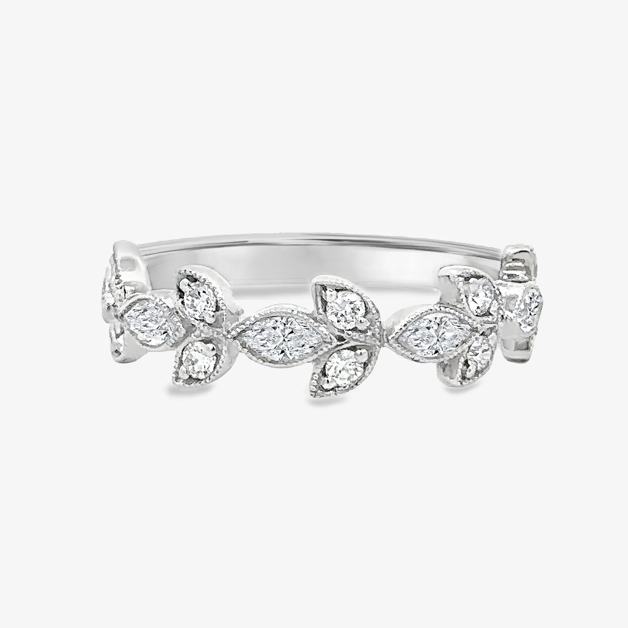 1/2 Way Marquise & Round Diamond Ring