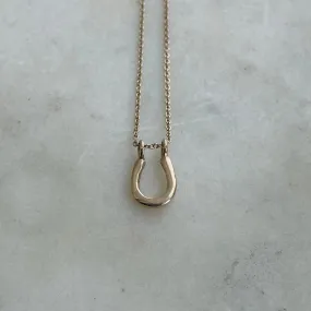 14K GOLD HORSESHOE PENDANT