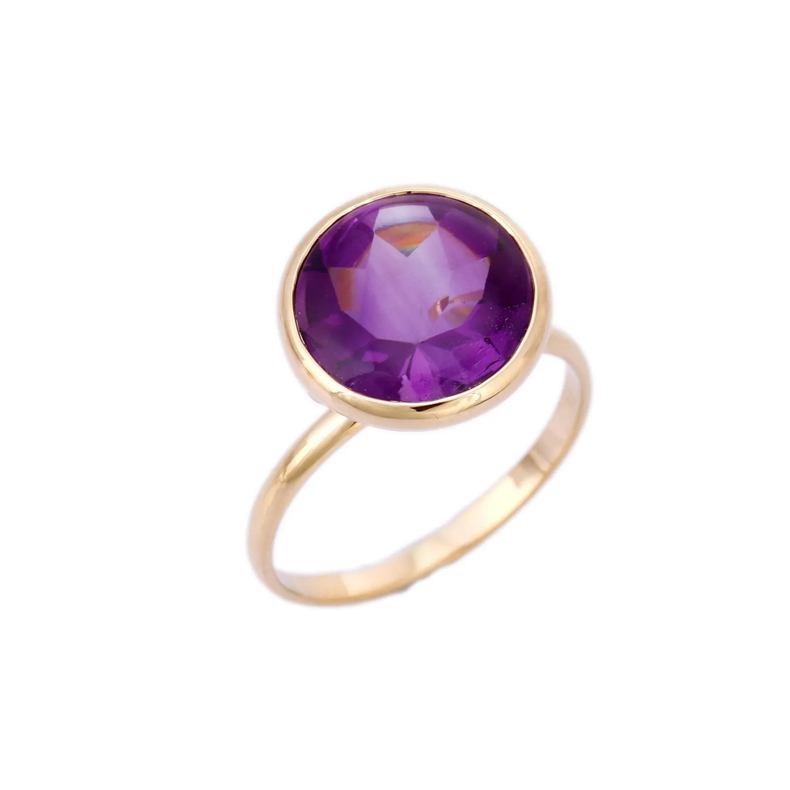 18K Gold Amethyst Cocktail Ring