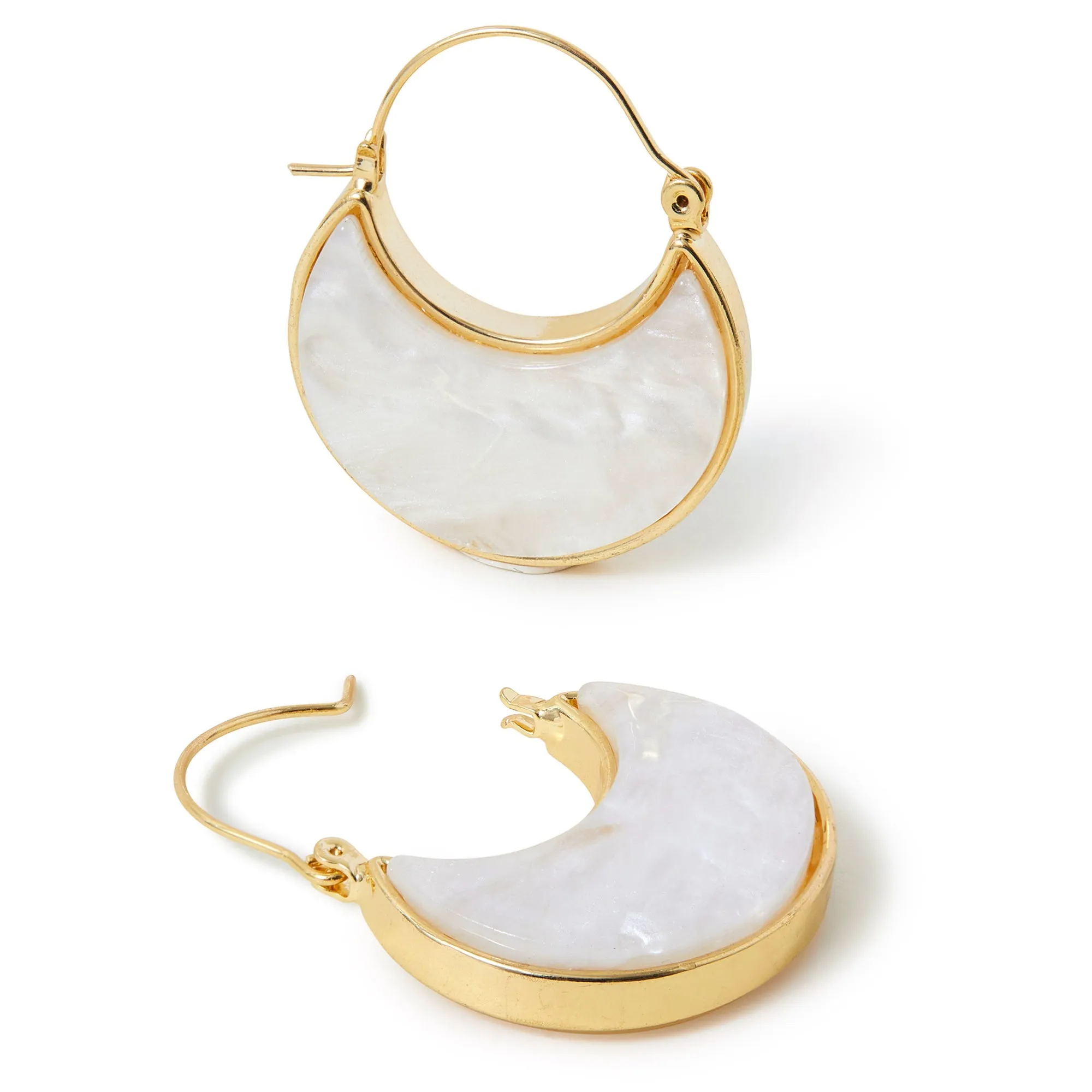 Accessorize London Women's Half Moon Drop Earrings