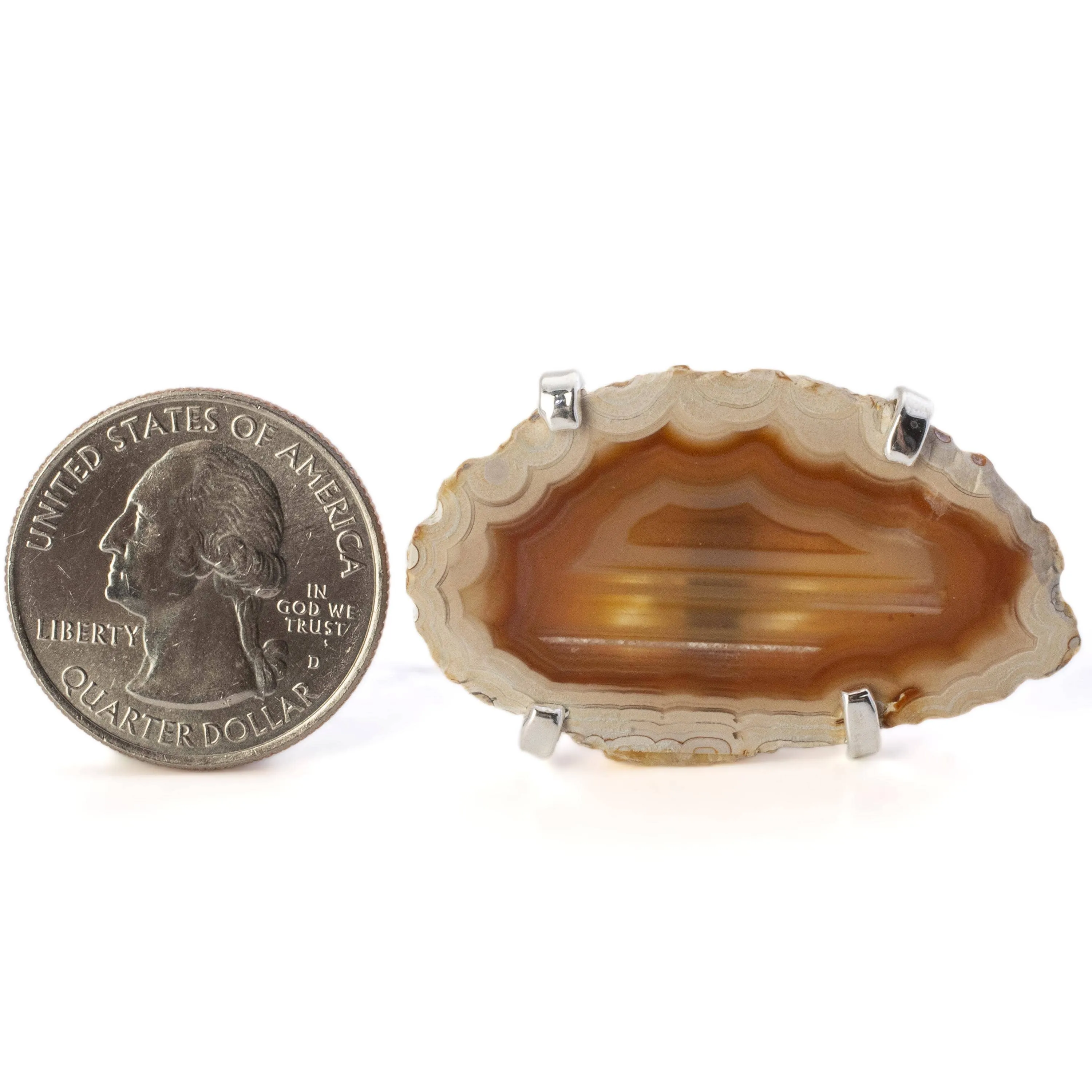 Agate Slice Adjustable Ring