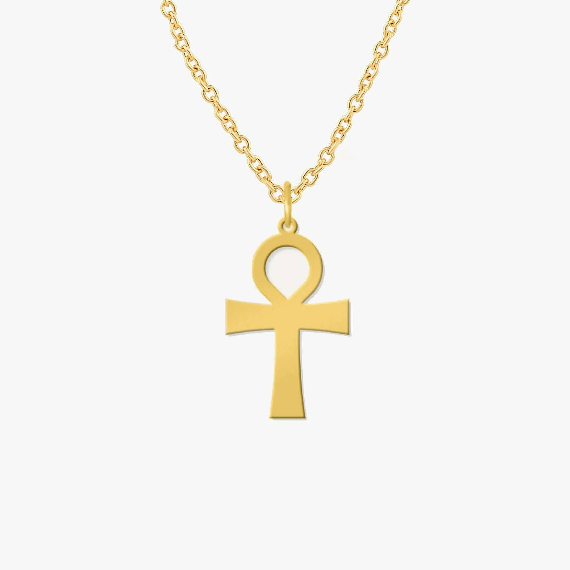 Ankh Necklace | 14K Solid Gold