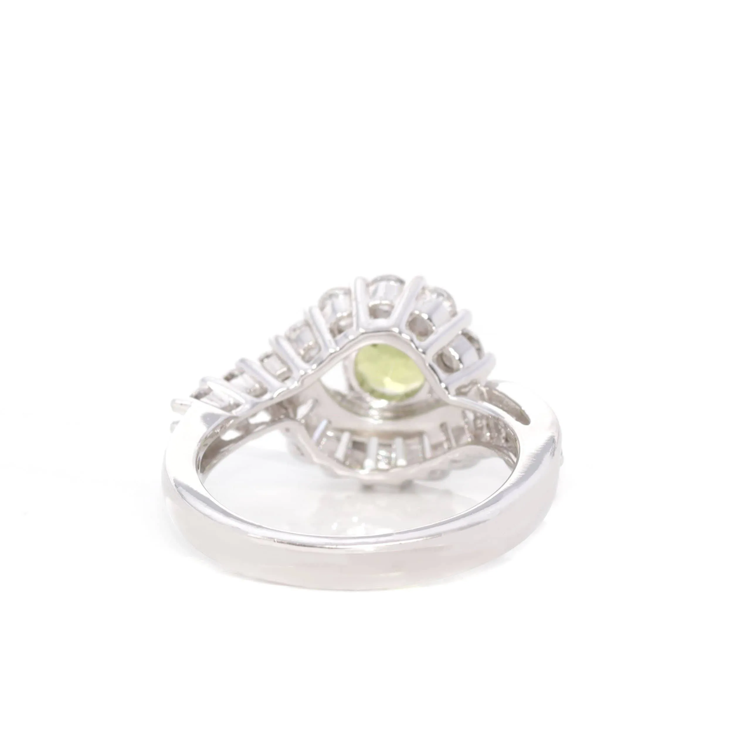 Baikalla? Gemstone Collection Sterling Silver Genuine Peridot & CZ Vintage Ring