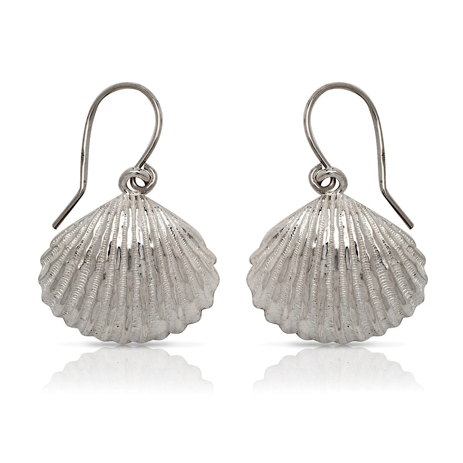 Better Jewelry .925 Sterling Silver Seashell Earrings (Made in USA)