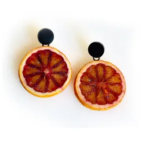 Blood Orange Dot Earrings