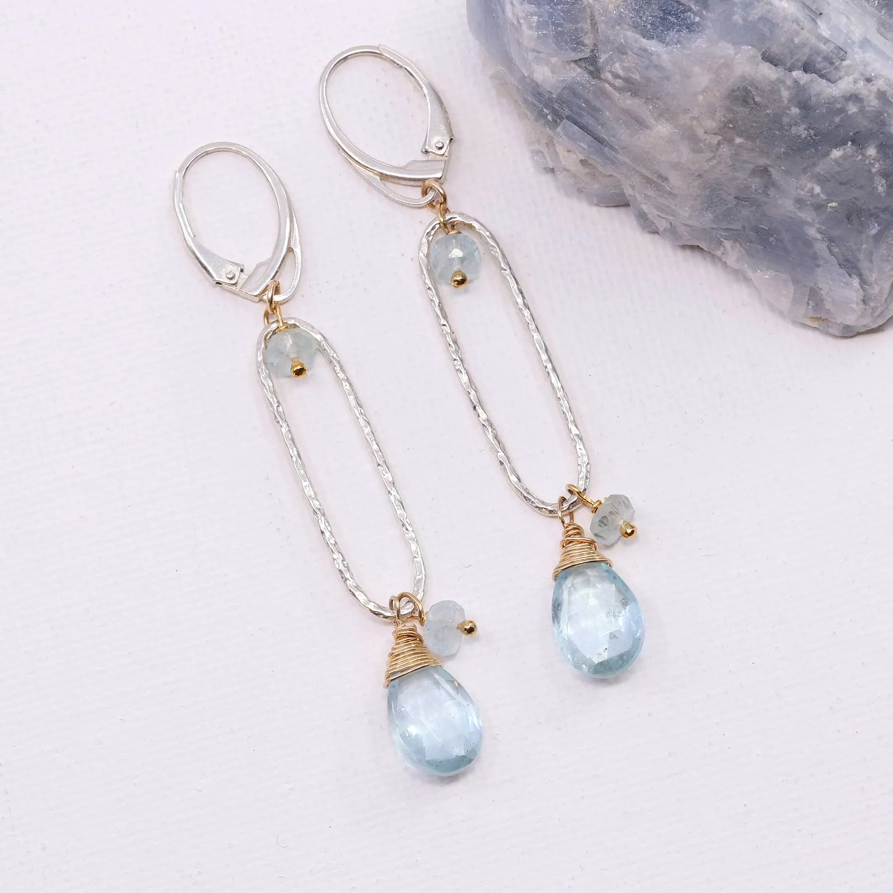 Brooklyn - Limited Edition Aquamarine Drop Earrings