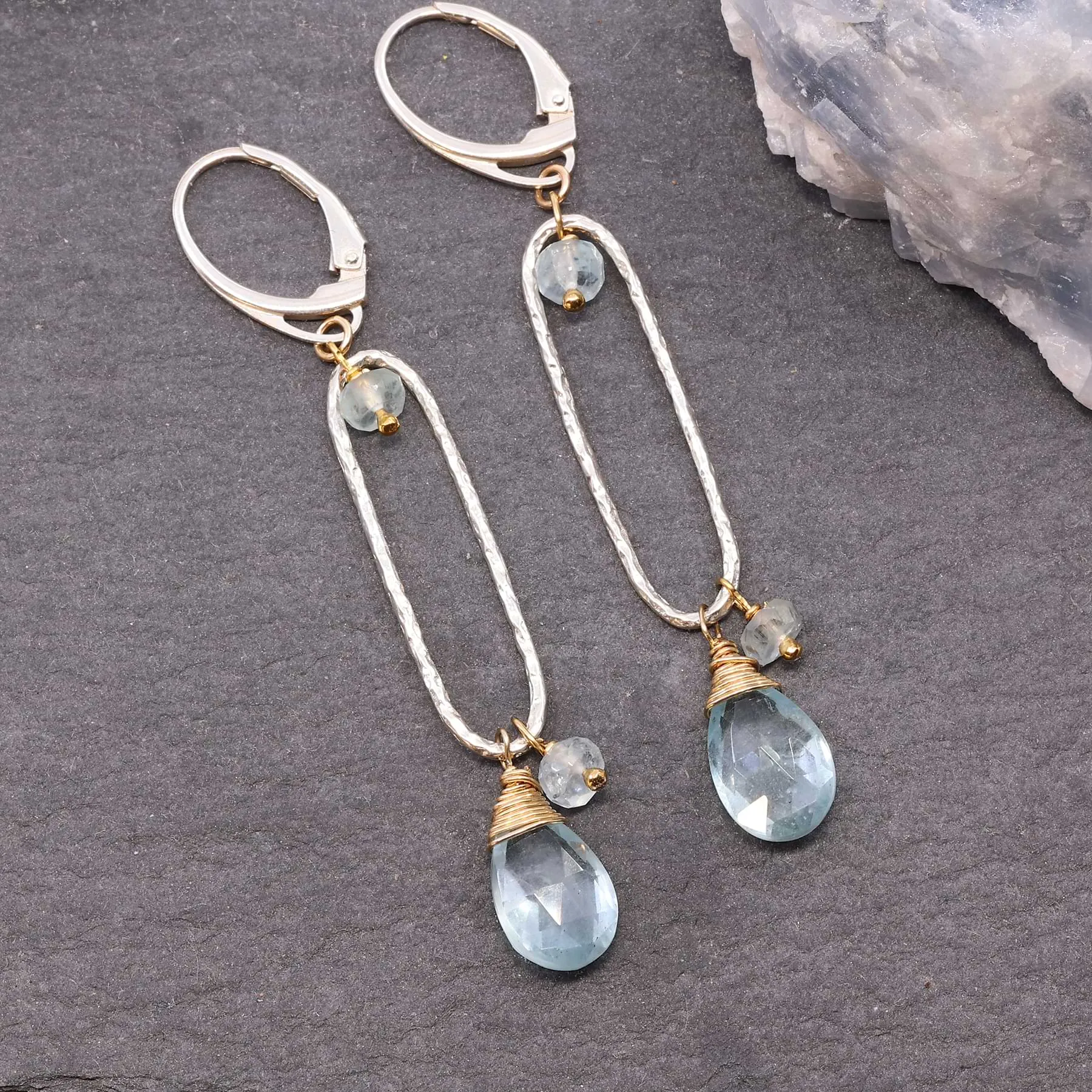 Brooklyn - Limited Edition Aquamarine Drop Earrings