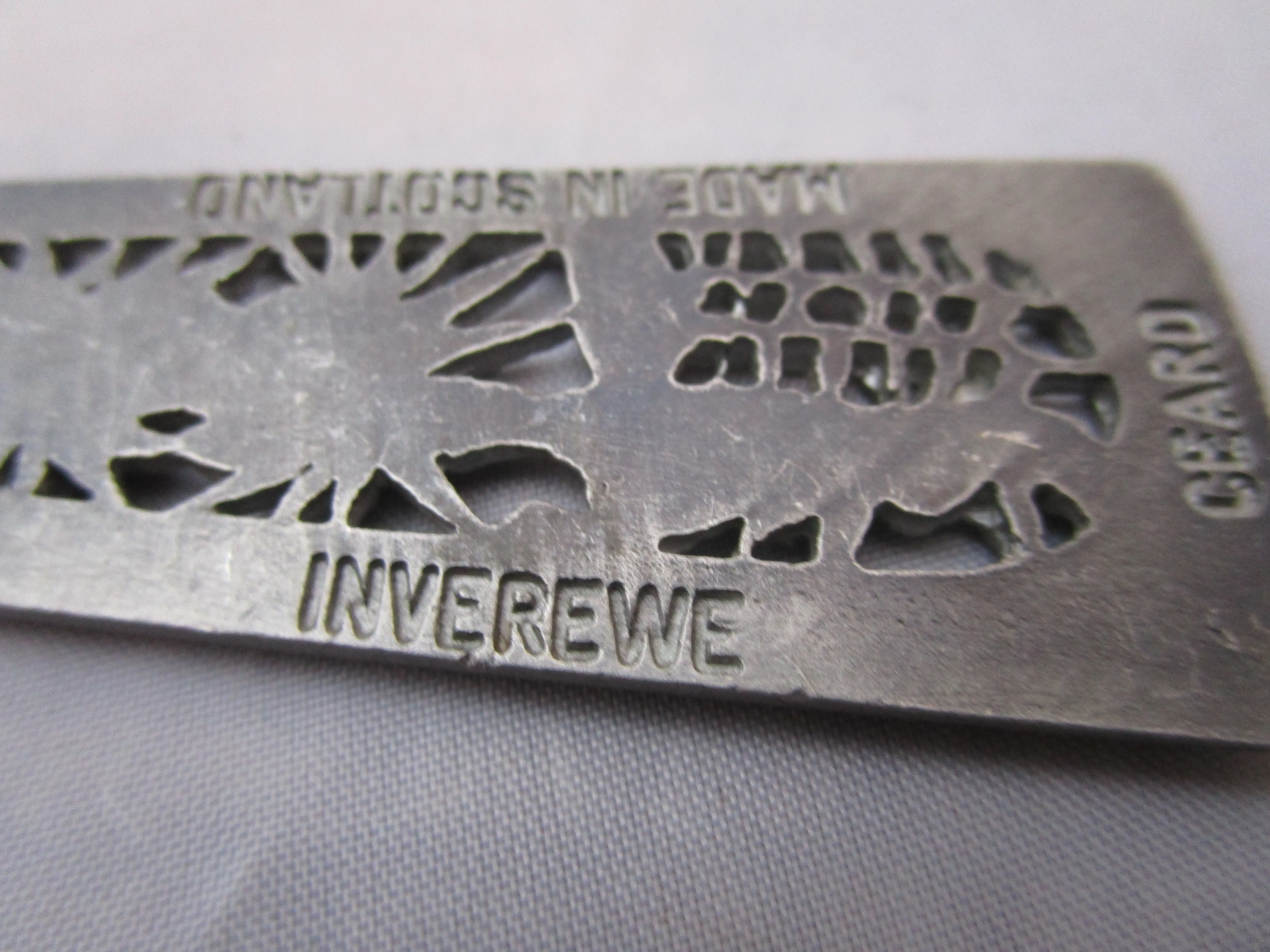 Brutalist Scottish Ceard Inverewe Pewter Pendant Vintage c1970