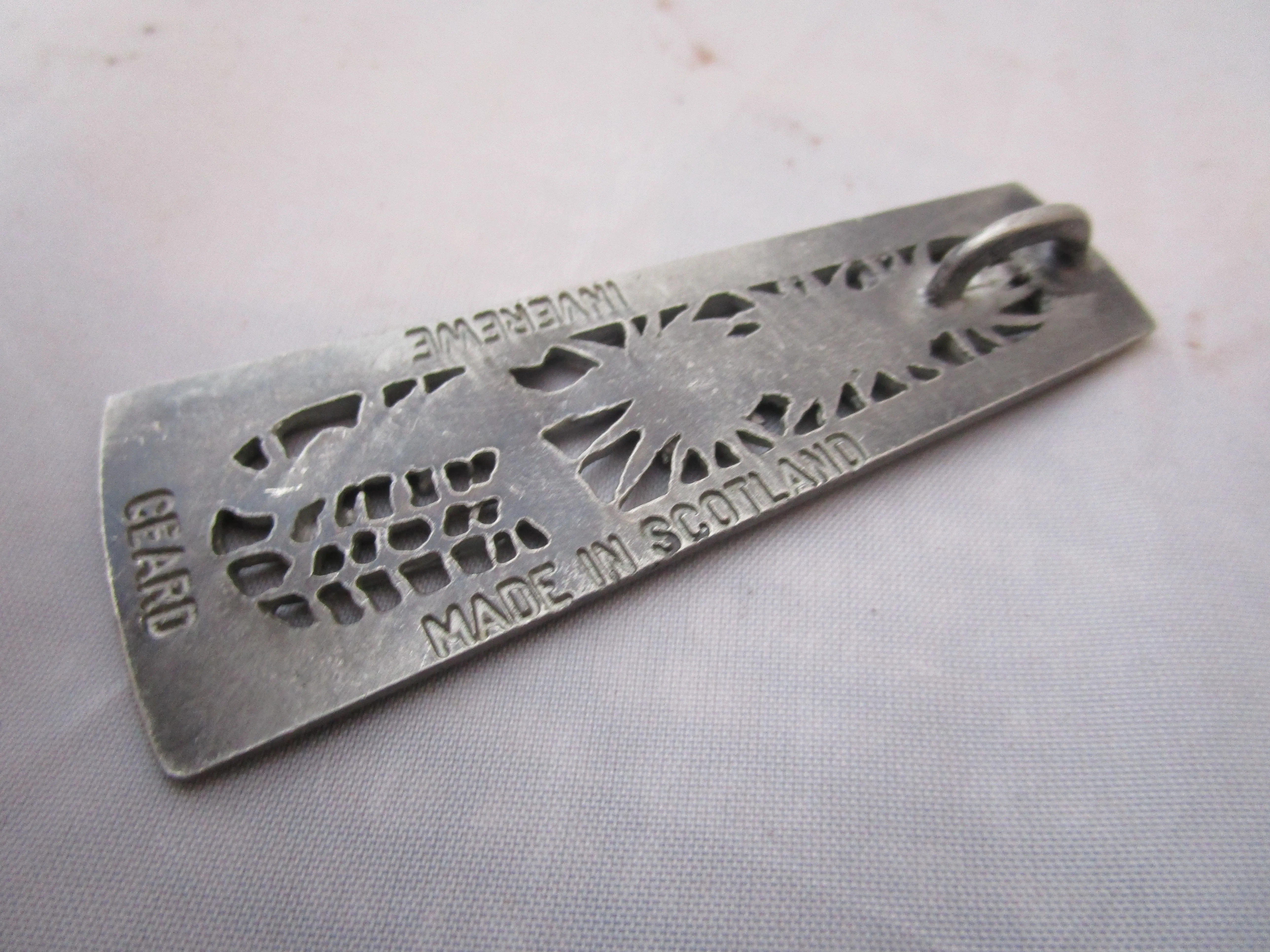 Brutalist Scottish Ceard Inverewe Pewter Pendant Vintage c1970