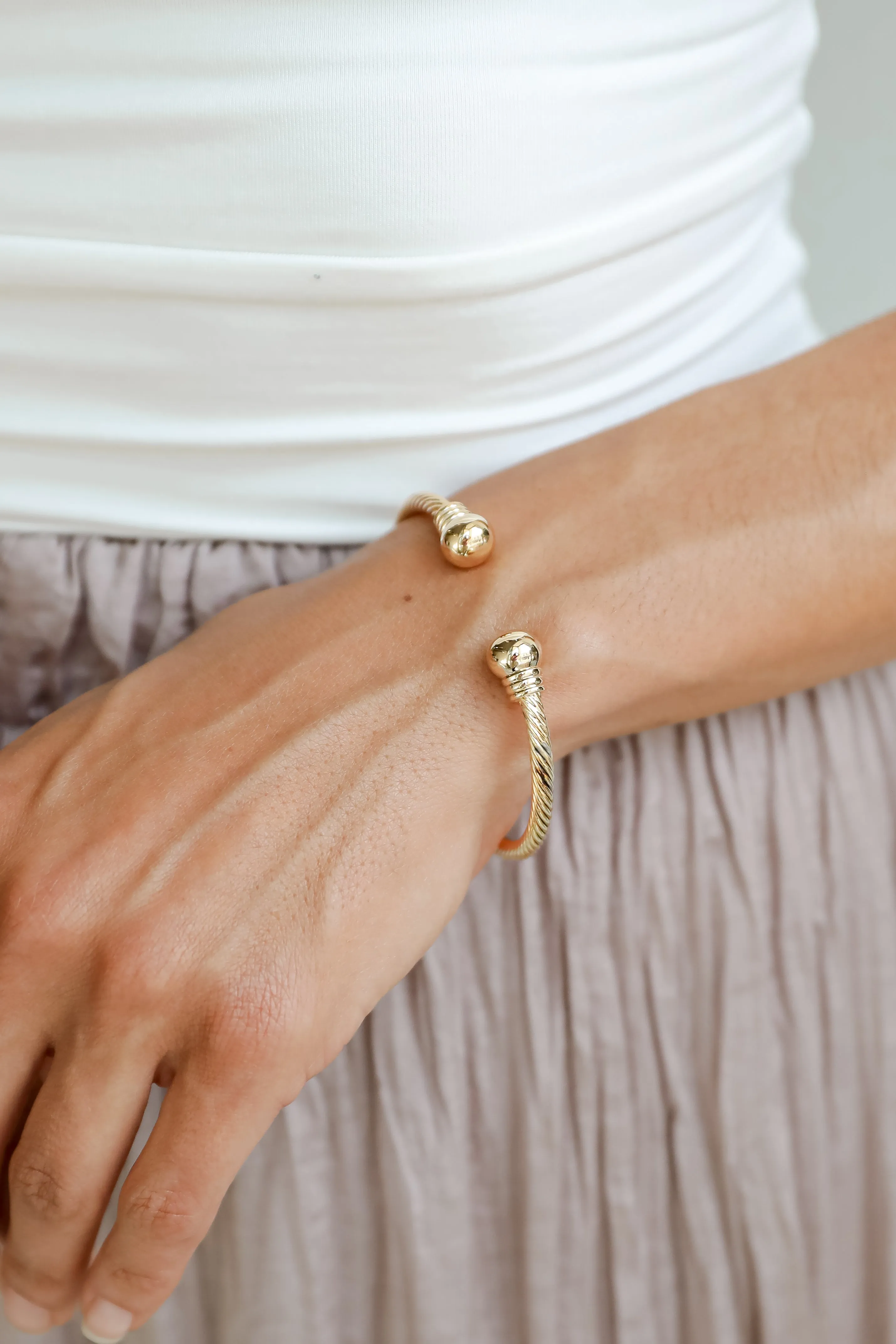 Brynne Gold Cuff Bracelet