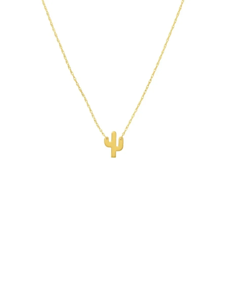 Cactus Necklace 14K