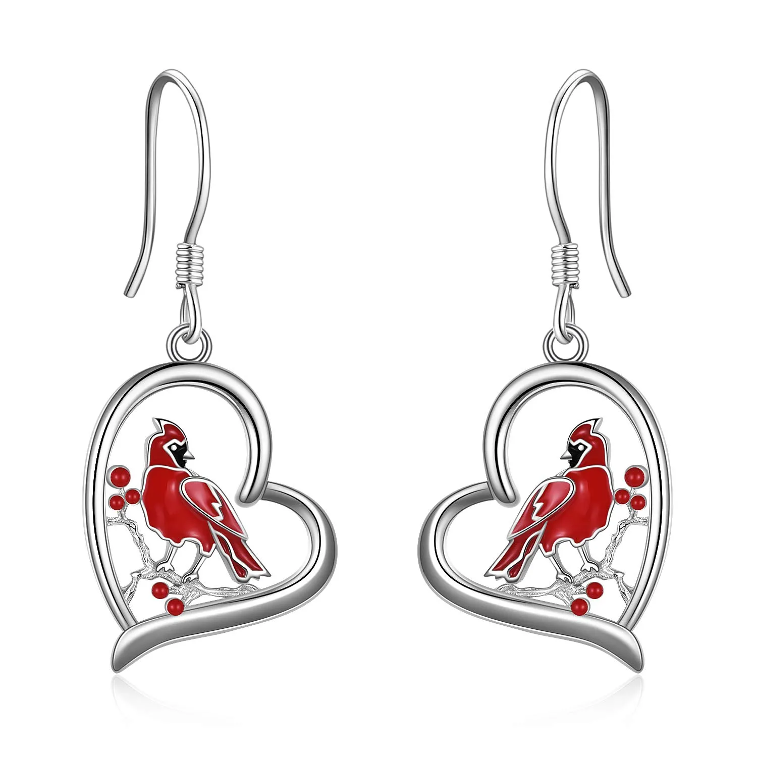 Cardinal Earrings for Women Sterling Silver Animals Dangle Drop Earrings Jewelry Gifts for Girls