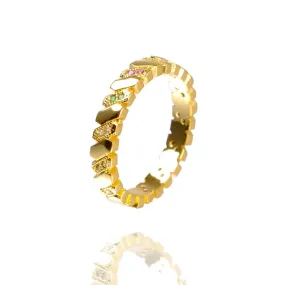 Chainee Rainbow Ring Gold