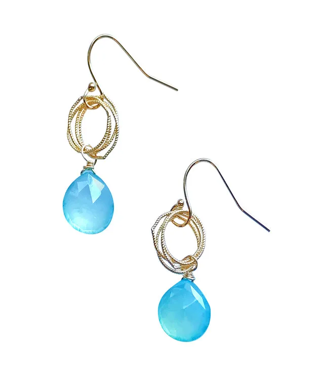 Circles drop earrings