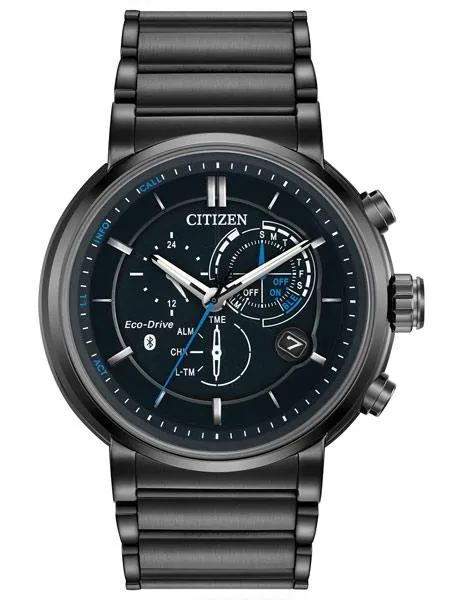 Citizen Mens Eco-Drive Proximity - Bluetooth - Black Steel - Date - 100m