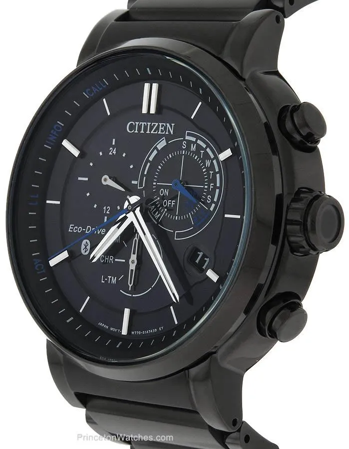 Citizen Mens Eco-Drive Proximity - Bluetooth - Black Steel - Date - 100m