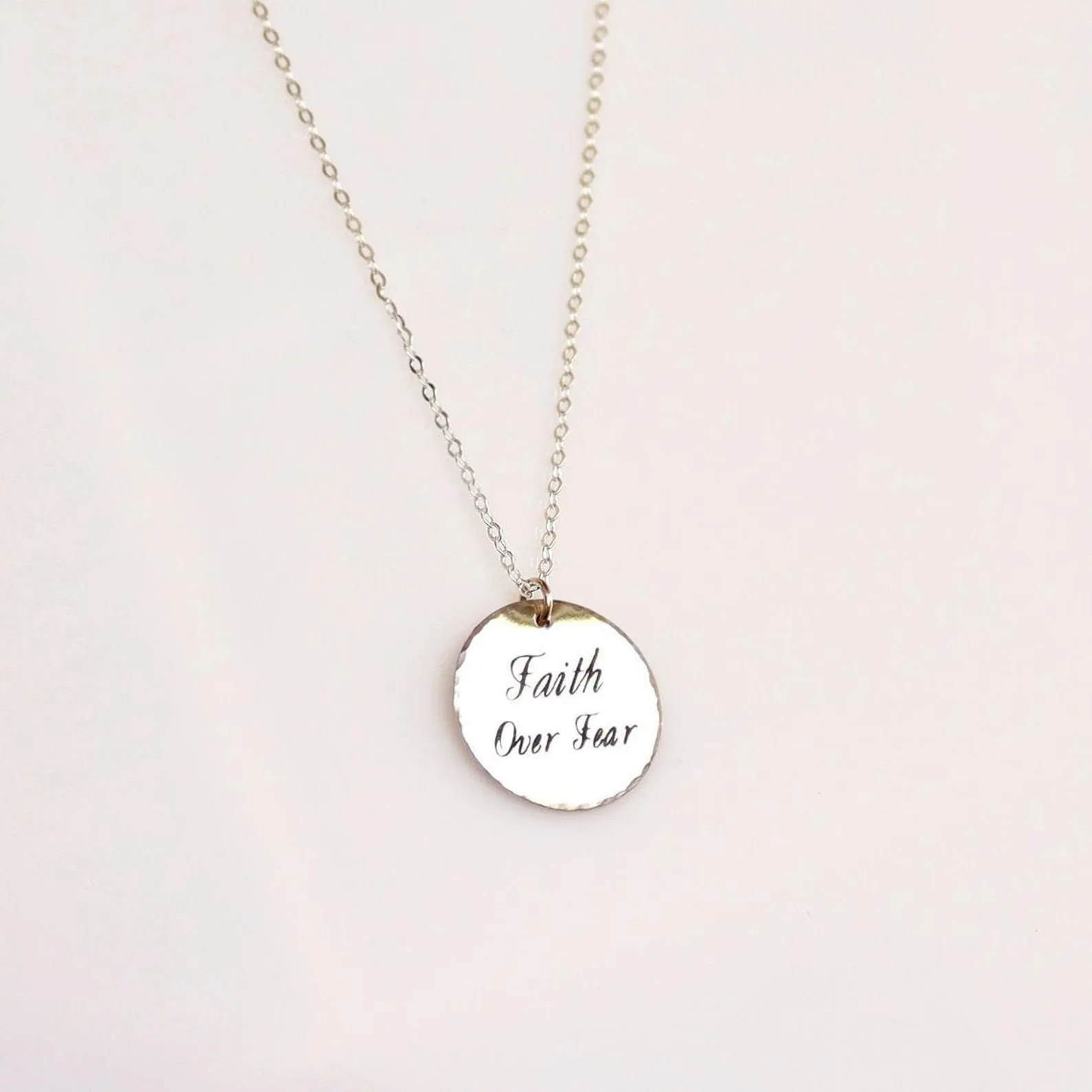 Coin Disc Necklace - Custom Name Necklace