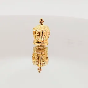 Crown - Golden Pandora Charm [Sterling Silver]