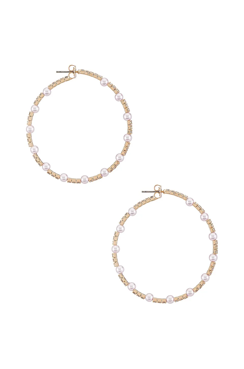 Crystal Pearl Hoop Earring