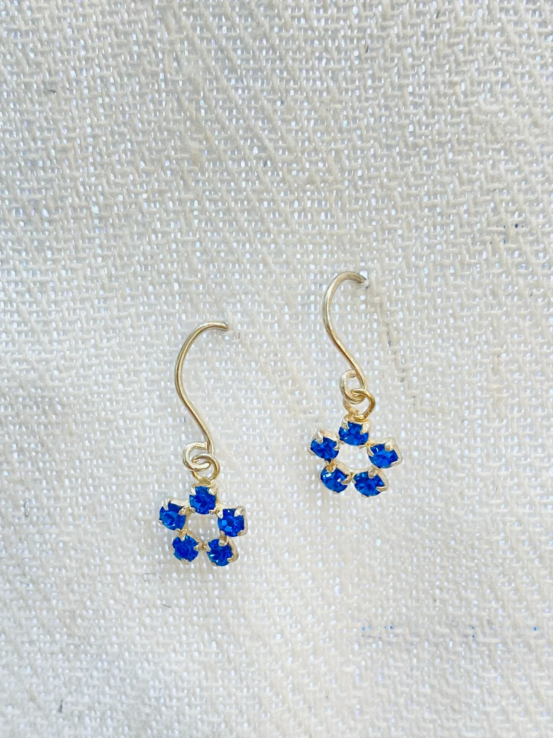 Cz Flower Drop 925 Sterling Silver Dangle Earrings