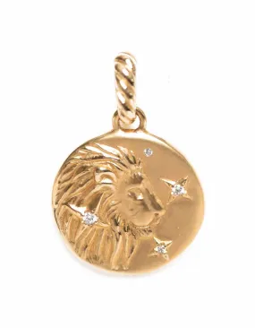 David Yurman Gold & Diamond Leo Amulet Pendant