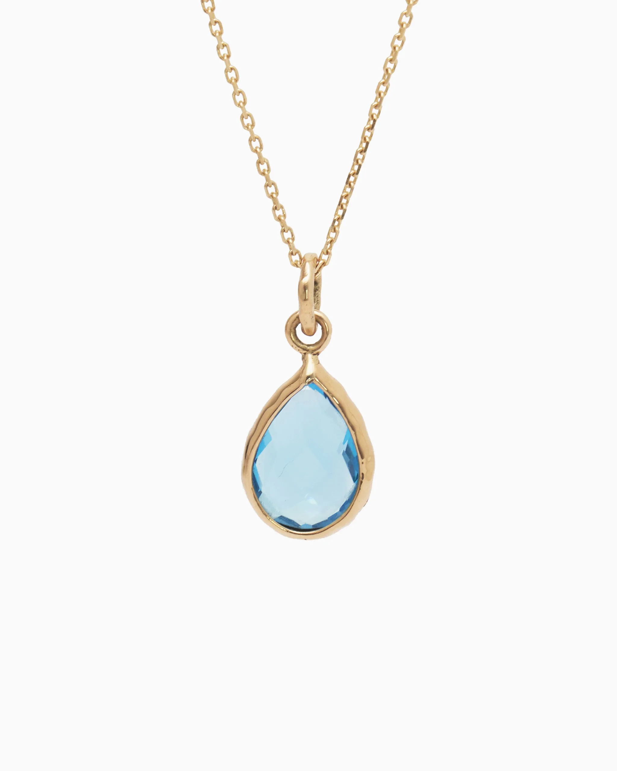 Dewdrop Stone Pendant - Hampton Blue Topaz