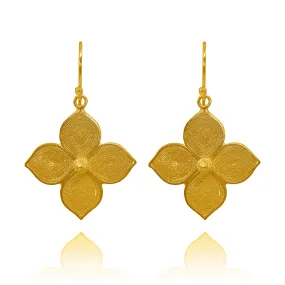 DOGWOOD GOLD MEDIUM EARRINGS FILIGREE