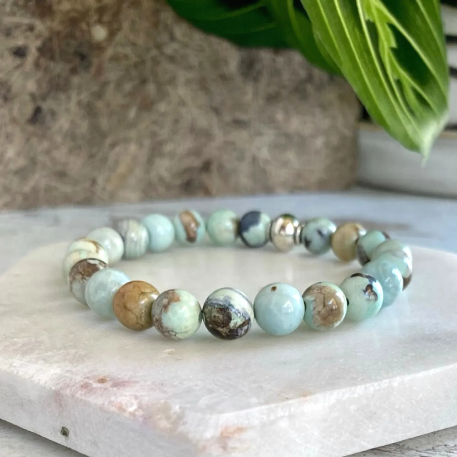 Dragon Skin Agate Gemstone Bracelet 8mm