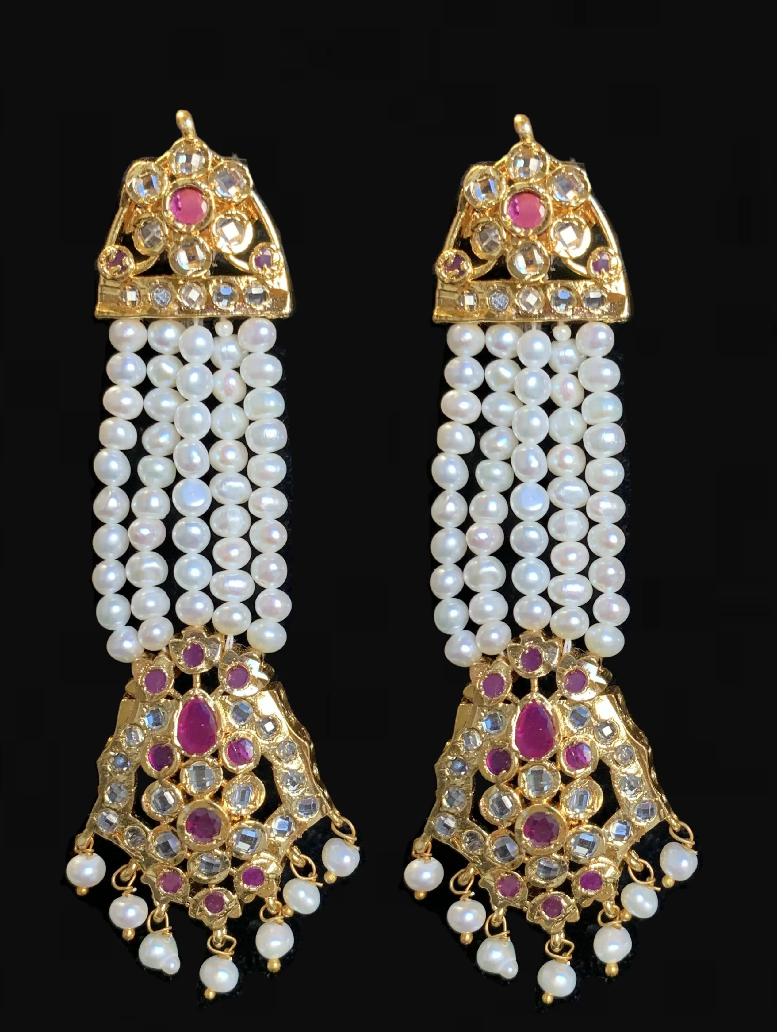 Dua hyderabadi Rani haar in fresh water pearls ( READY TO SHIP )