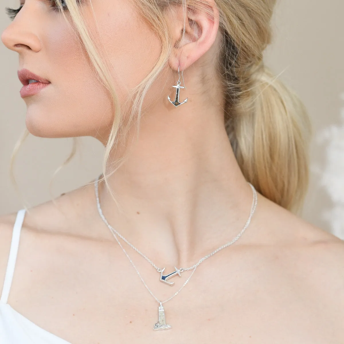 Dune Jewelry  Anchor Drop Earring