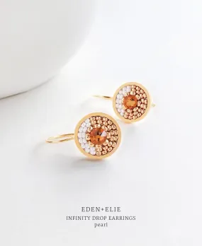 EDEN   ELIE Infinity drop earrings - pearl