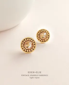 EDEN   ELIE Vintage Sparkle stud earrings - light topaz