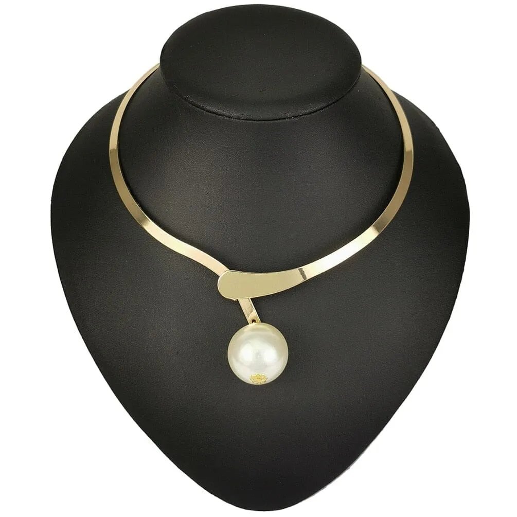 Elegant Simple Water-wave Pearl Necklace