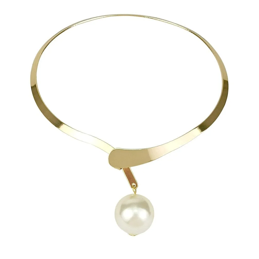 Elegant Simple Water-wave Pearl Necklace