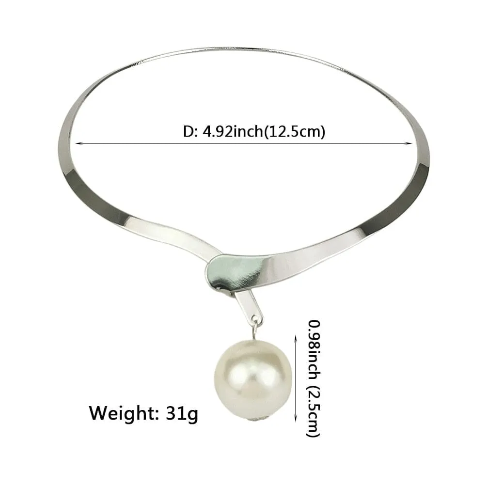 Elegant Simple Water-wave Pearl Necklace