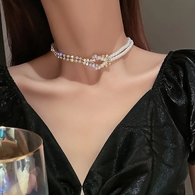 Elegant Simple Water-wave Pearl Necklace