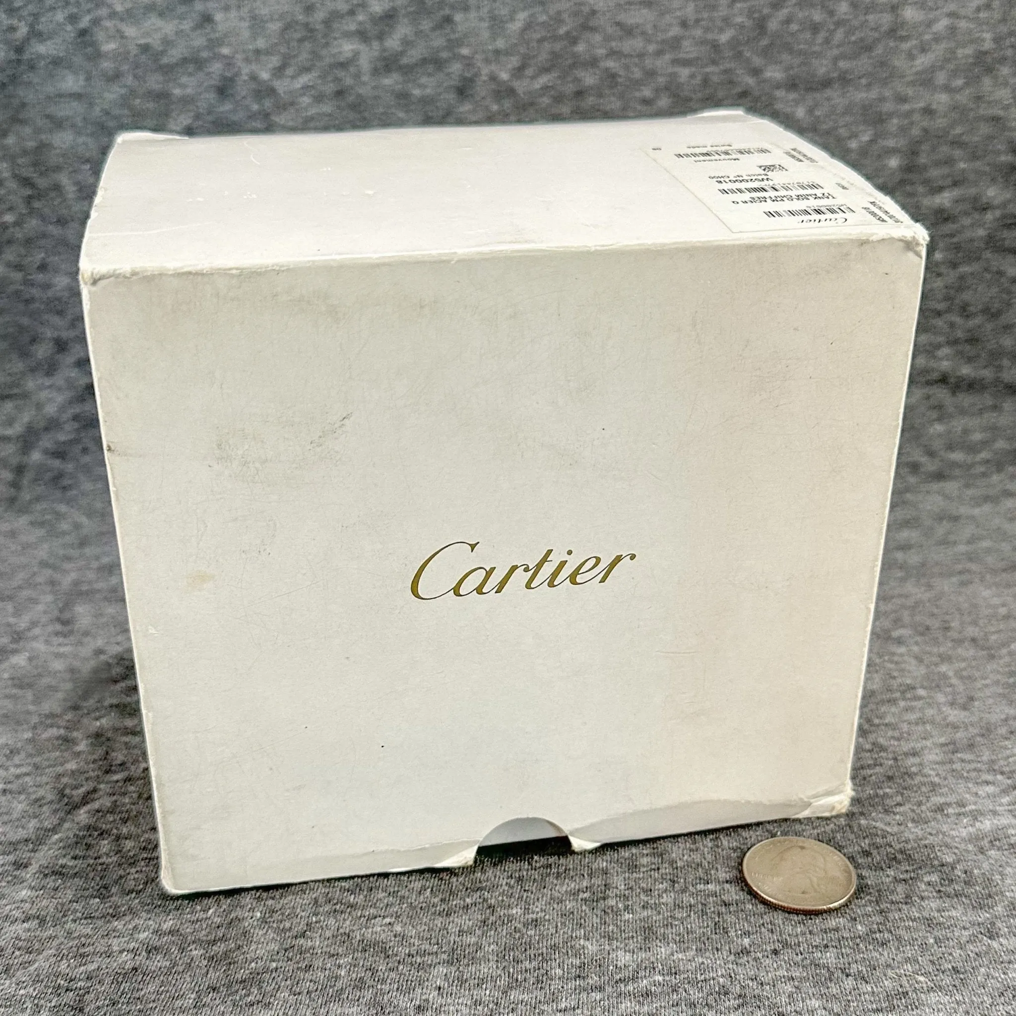 Estate Cartier White Outer Watch Box EMPTY