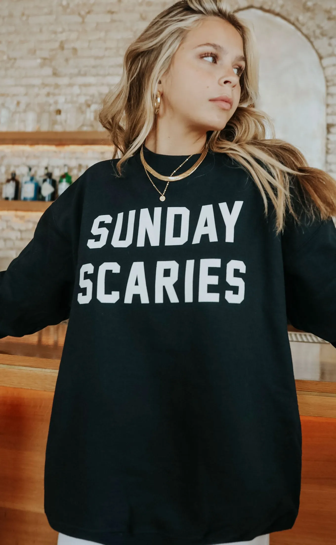 friday   saturday: sunday scaries sweatshirt