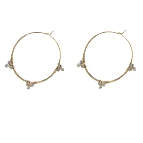 Gemmed Hoop Earrings