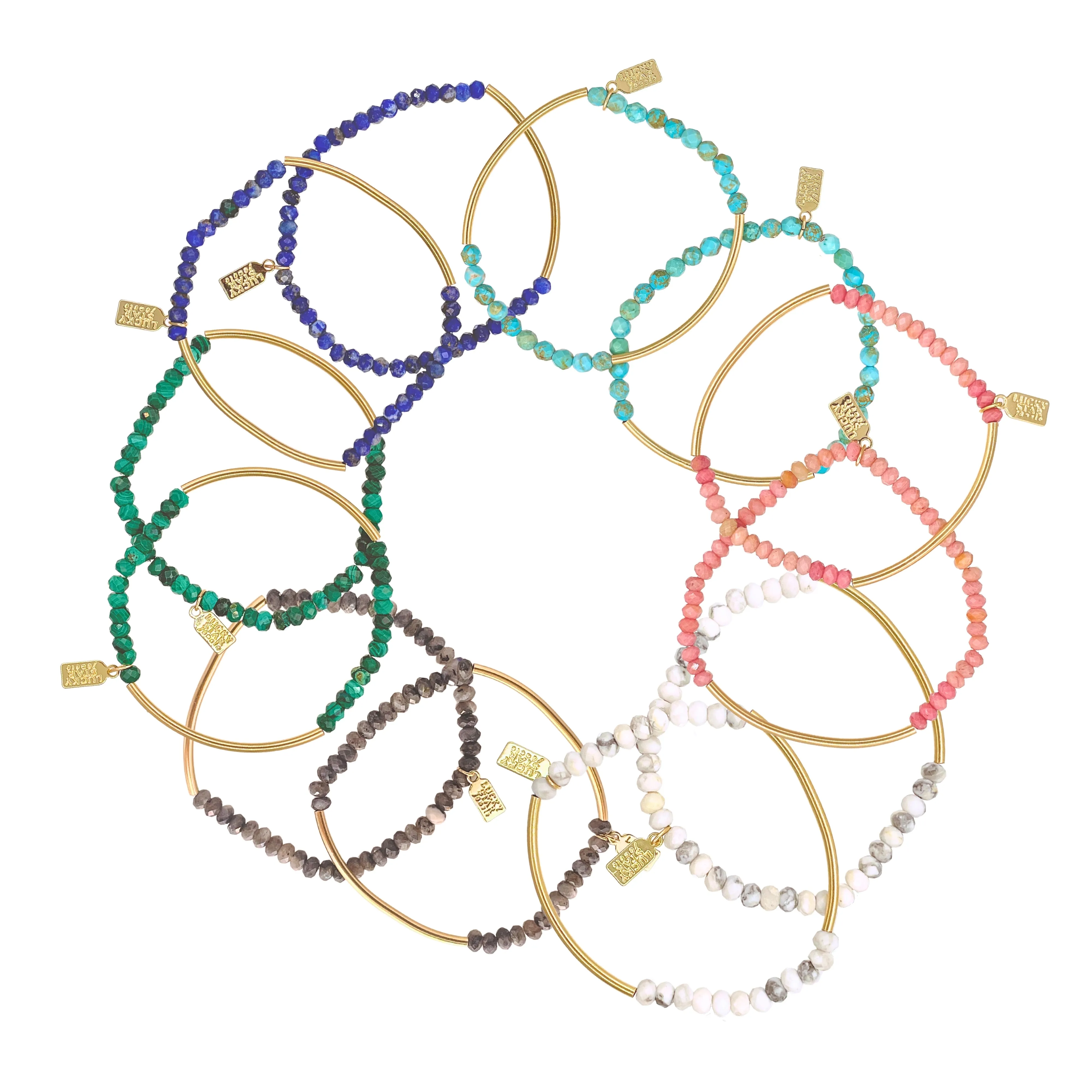 Gemstone Barre Bracelet Set