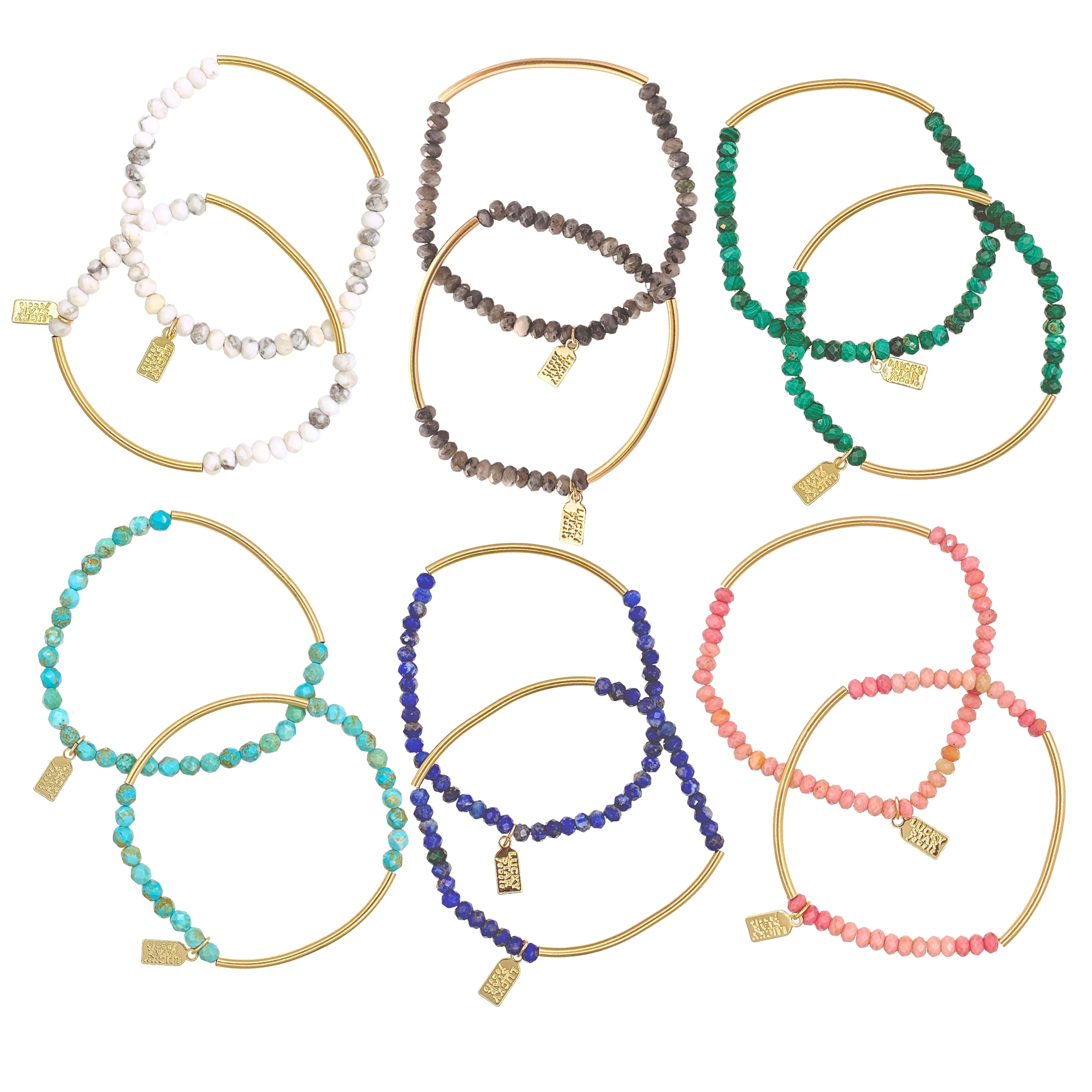 Gemstone Barre Bracelet Set