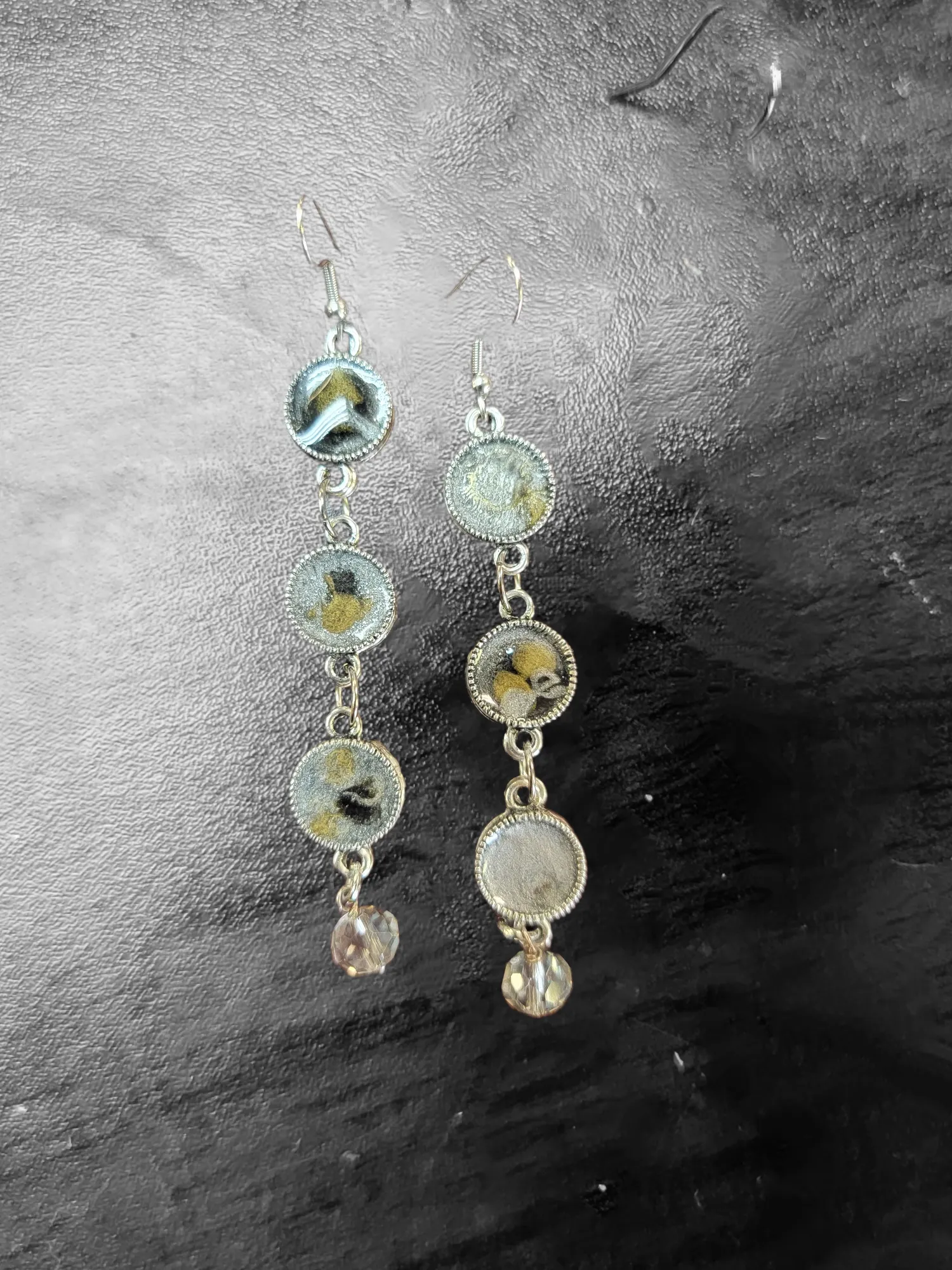 Go Gray Cancer Awareness Drop Earrings