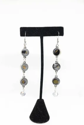 Go Gray Cancer Awareness Drop Earrings