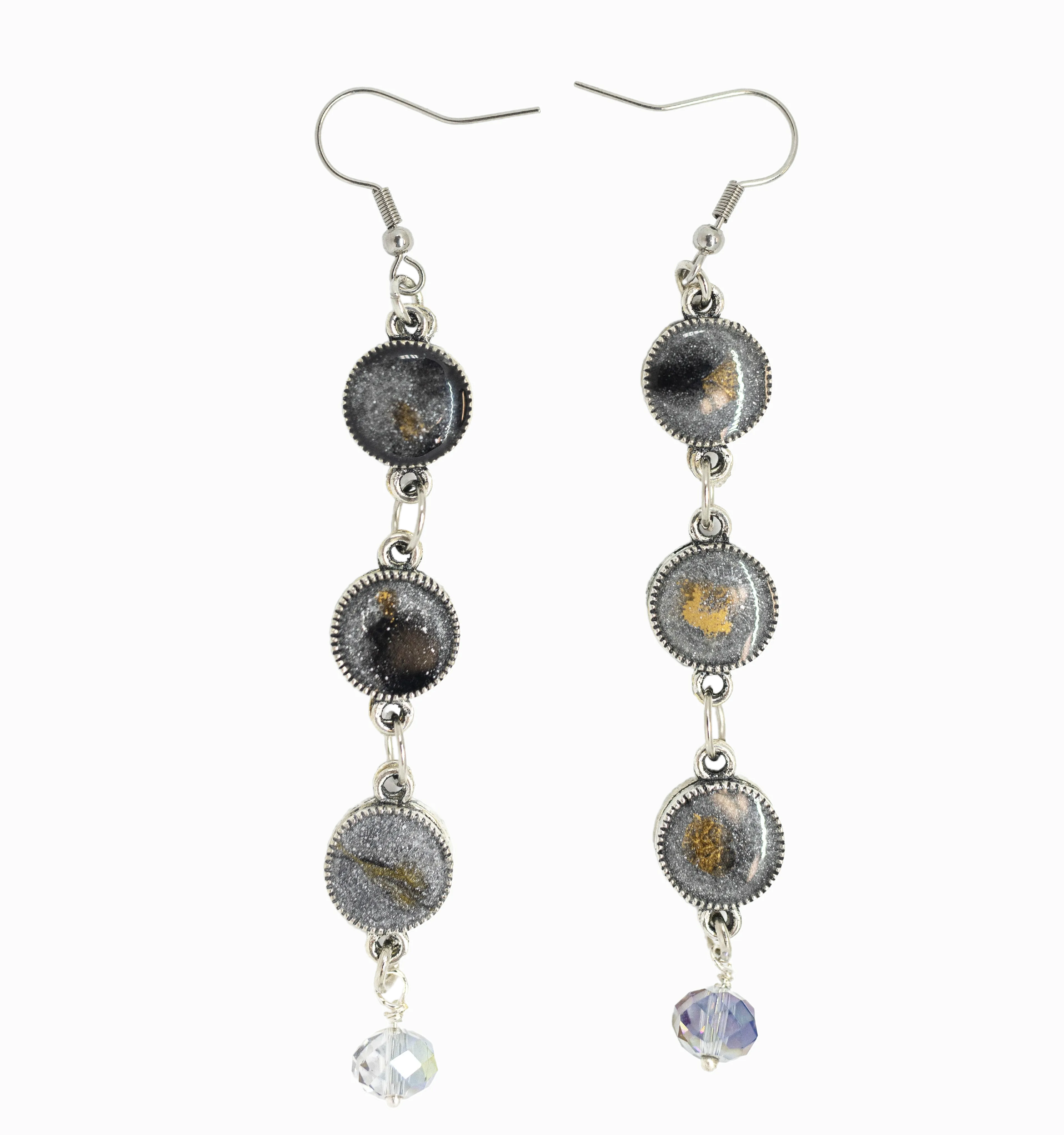 Go Gray Cancer Awareness Drop Earrings