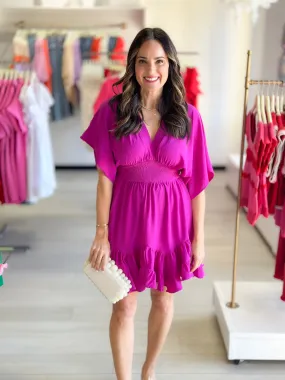 Goddess Vibes Dress Magenta