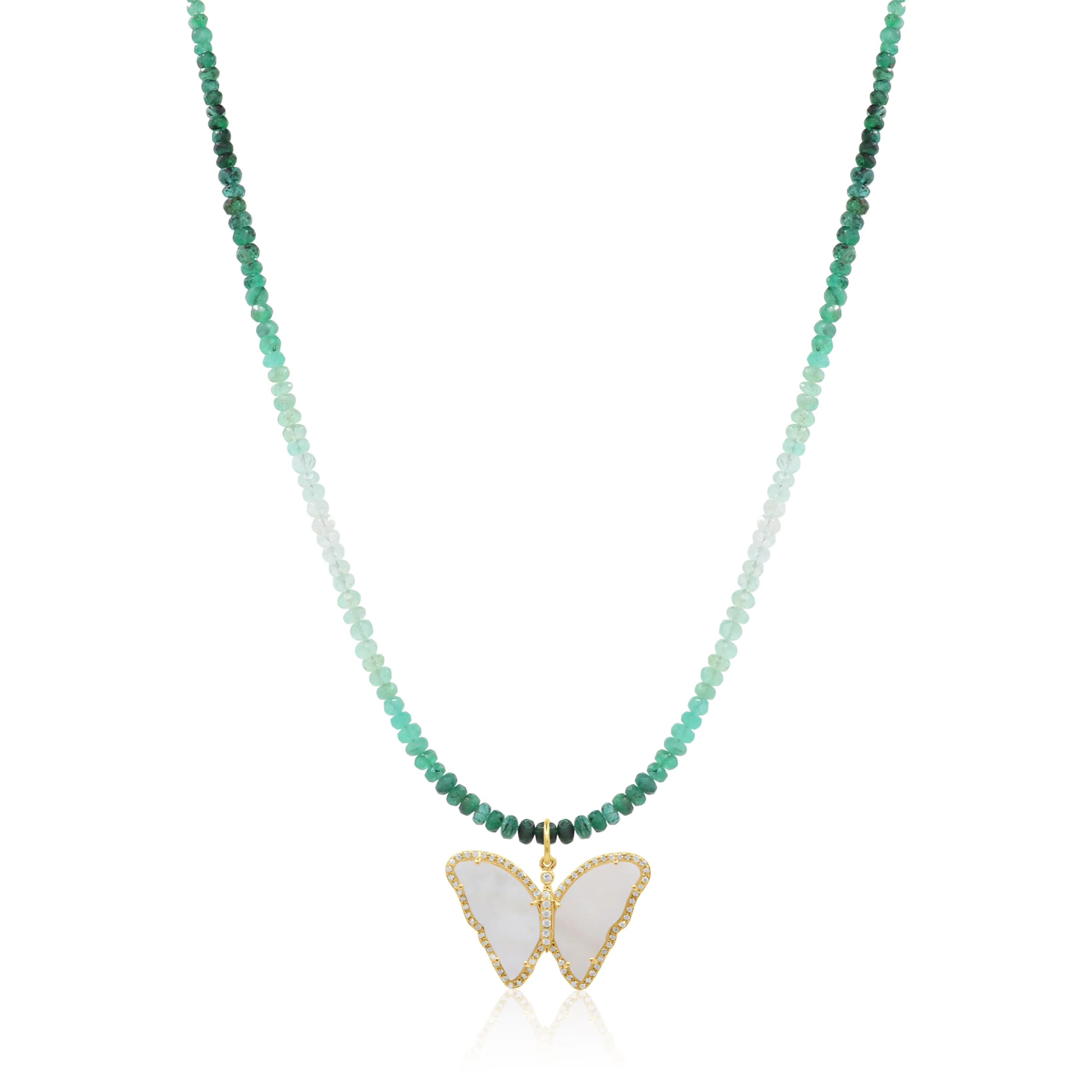 Graduated Emerald Sparkle Necklace