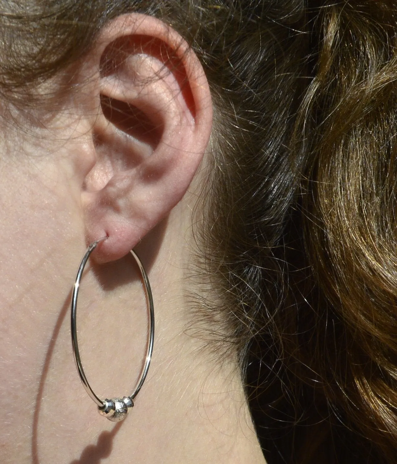 Hoop Meteorite Earrings