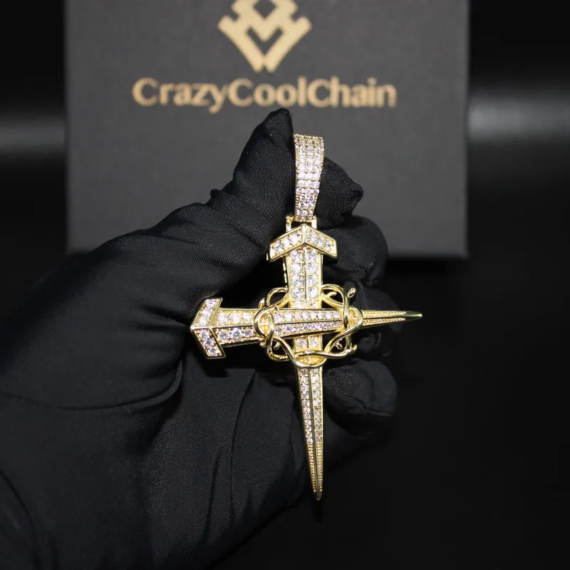 ICED OUT Anchor Pendant