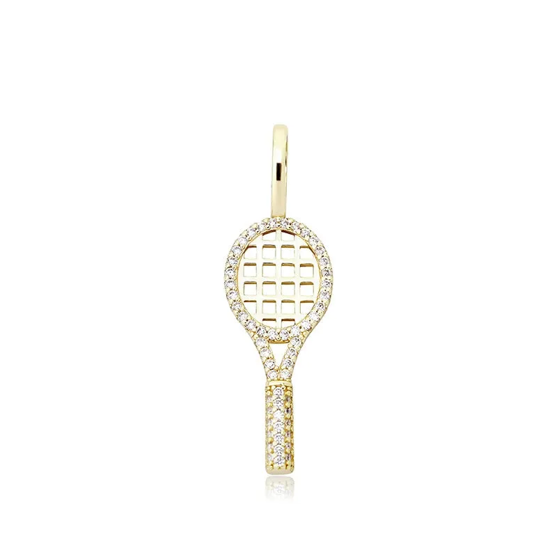 Iced Tennis racket pendant